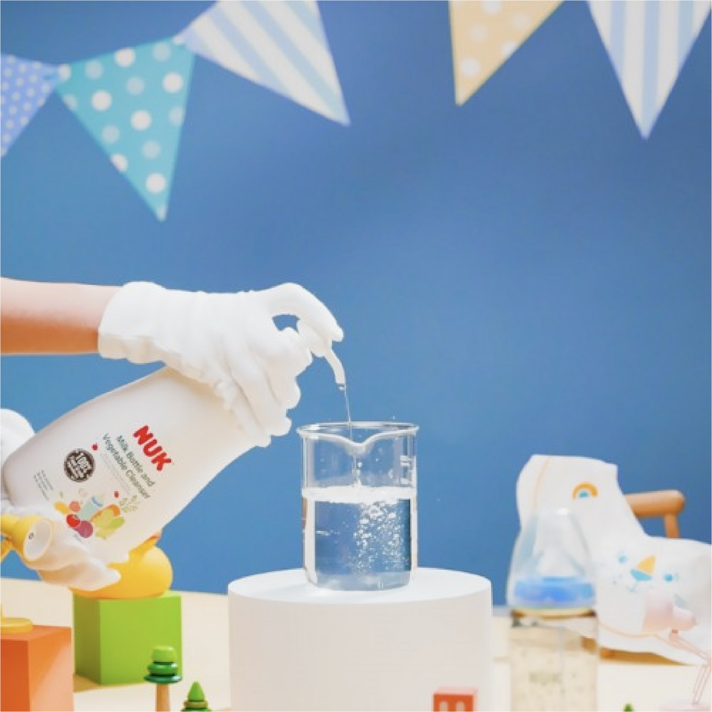 NUK Milk Bottle and Vegetable Cleanser 950ml + Refill 750ml | 100% Food Grade Ingredients