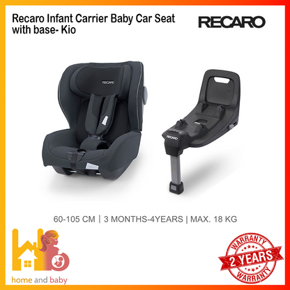 Recaro Infant Carrier Baby Car Seat with base- Kio