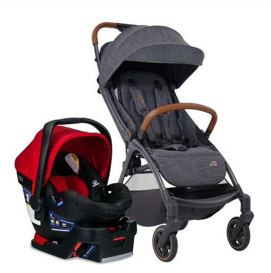 Britax Gravity II Auto One-handed fold Stroller & B-safe 35/ Gen2 Infant Car Seat (Travel System)