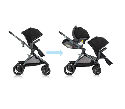 Evenflo Pivot Xpand™ Travel System w/ LiteMax Infant Car Seat - Ayrshire Black