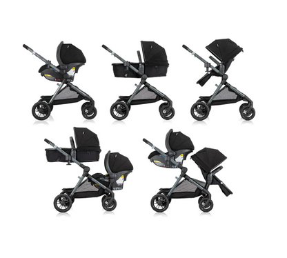 Evenflo Pivot Xpand™ Travel System w/ LiteMax Infant Car Seat - Ayrshire Black