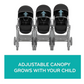 Evenflo Pivot Xpand™ Travel System w/ LiteMax Infant Car Seat - Ayrshire Black