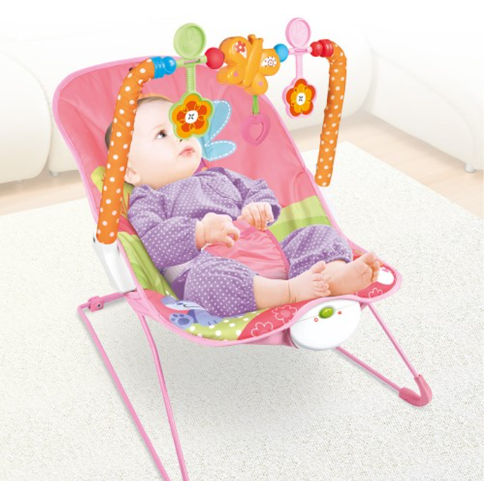 Lucky Baby Deluxe Bouncer - Pink Floral