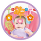 Lucky Baby Deluxe Bouncer - Pink Floral