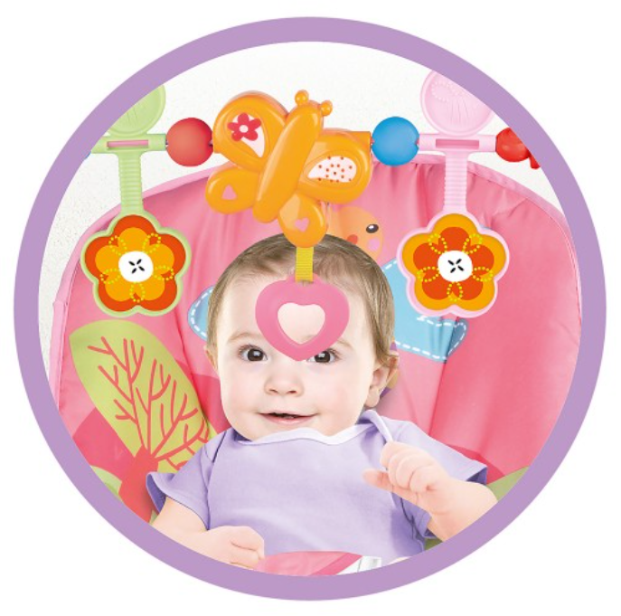 Lucky Baby Deluxe Bouncer - Pink Floral