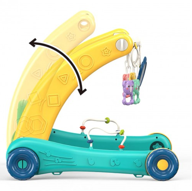 Lucky Baby 2 In 1 Pedal Piano Harps Gym/Walker - Bunny