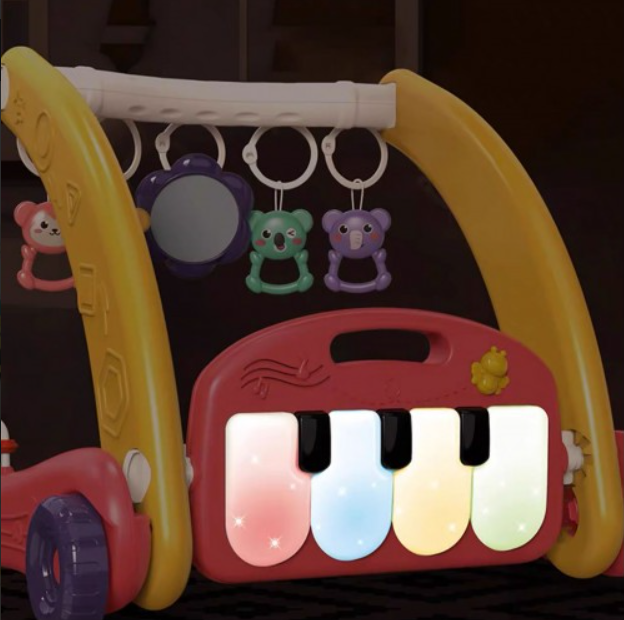 Lucky Baby 2 In 1 Pedal Piano Harps Gym/Walker - Bunny