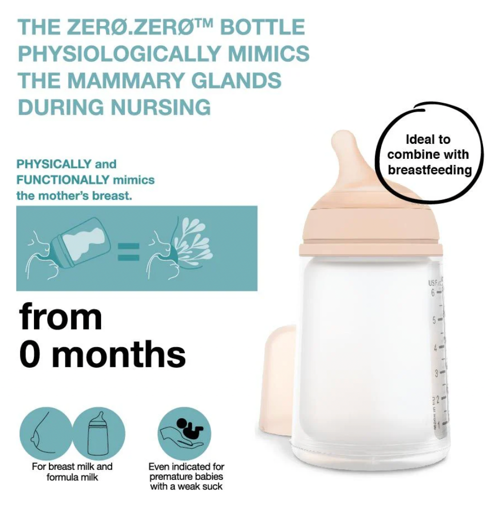 Suavinex Zero Zero Anti Colic Bottle 270ml - Medium Flow 3M+