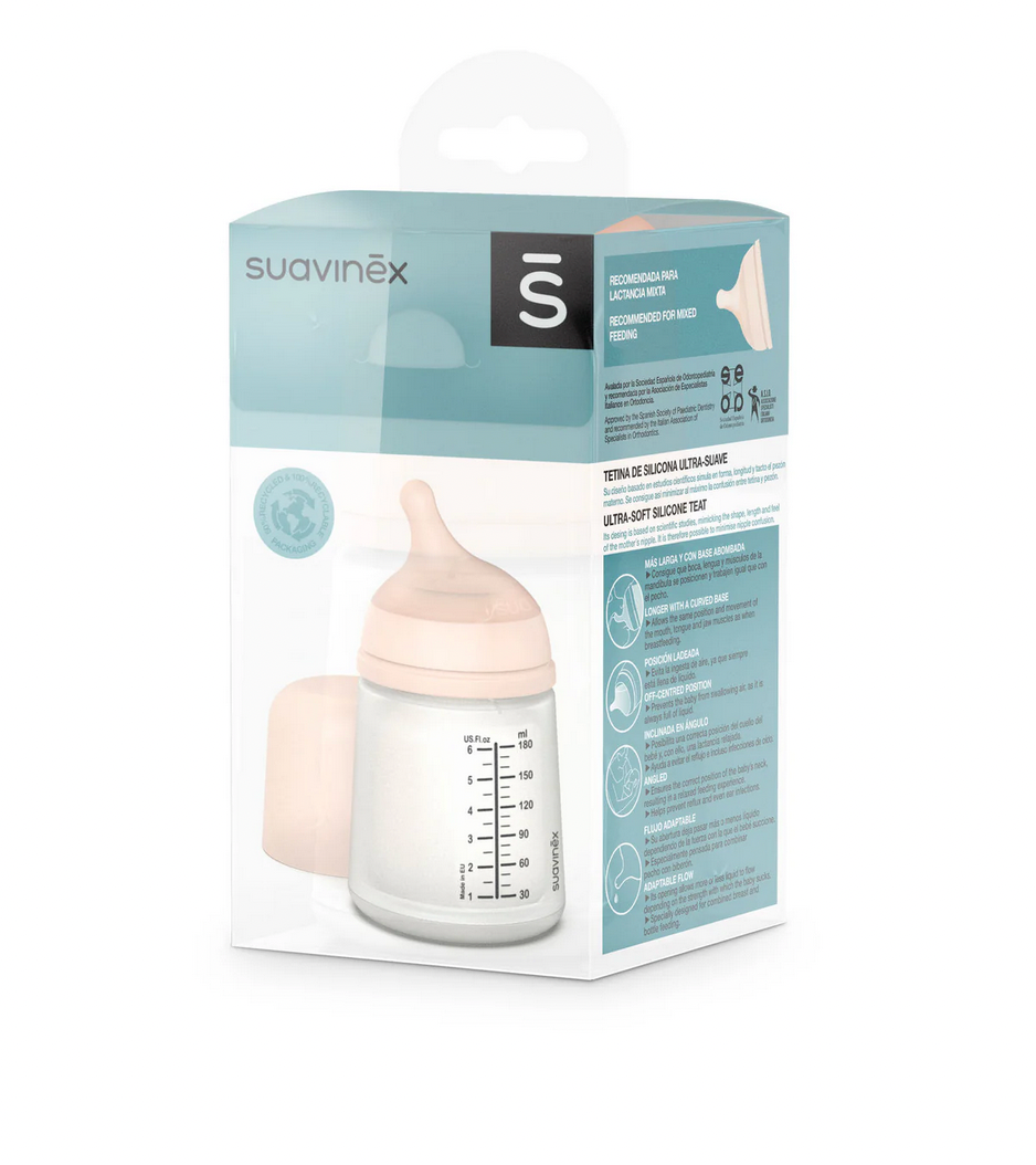 Suavinex Zero Zero Anti Colic Bottle 180ml - Slow Flow 0M+