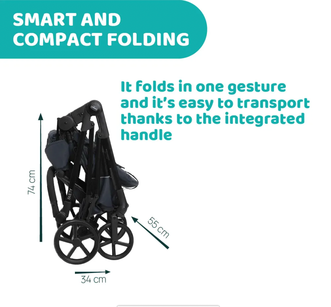 Chicco Seety Stroller (3 Colours)