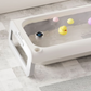 nadle Foldable Bath Tub w/Thermometer & Bath Support - Beige