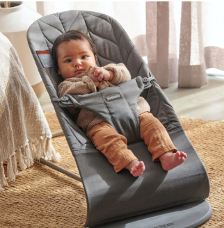 Baby Bjorn Bouncer Bliss Quilted Cotton Dark Grey Frame - Assorted Colours