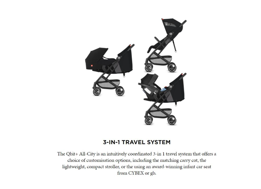GB Qbit Plus All City FE B Stroller - Assorted Colours