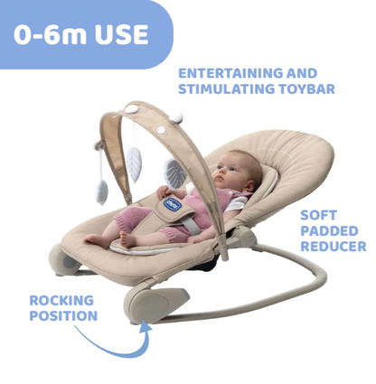 Hoopla Beige Re_Lux Baby Bouncer