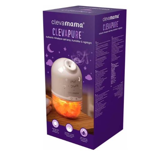 Clevamama ClevaPure Himalayan Salt Lamp, Humidifier & Night Light