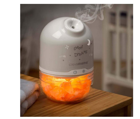 Clevamama ClevaPure Himalayan Salt Lamp, Humidifier & Night Light