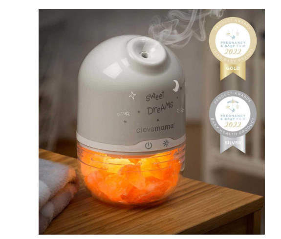 Clevamama ClevaPure Himalayan Salt Lamp, Humidifier & Night Light