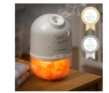 Clevamama ClevaPure Himalayan Salt Lamp, Humidifier & Night Light