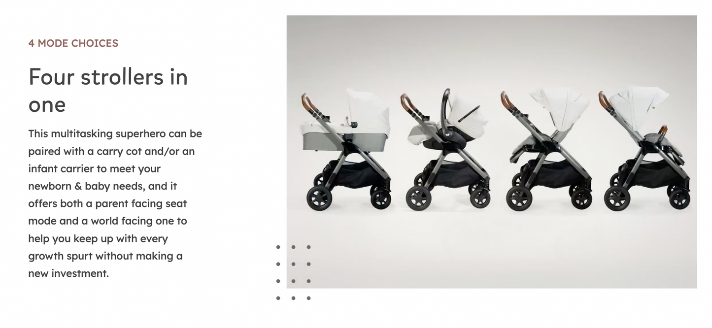 Joie Finiti 4 in 1 Reversible Stroller - Eclipse / Pine