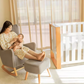 Babyhood Malika Cot - Natural/White