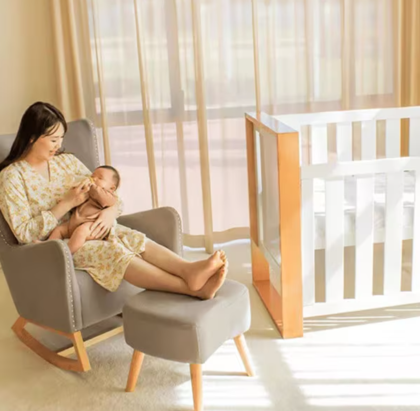 Babyhood Malika Cot - Natural/White