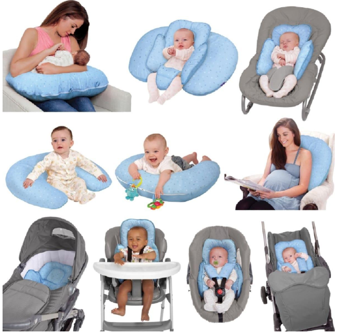 Clevamama ClevaCushion Nursing Pillow & Baby Nest - Assorted Colours