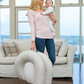 Clevamama Mum2Me Maternity Pillow & Sleep Pod - Yellow/Grey Stripes