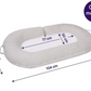 Clevamama Mum2Me Maternity Pillow & Sleep Pod - Yellow/Grey Stripes