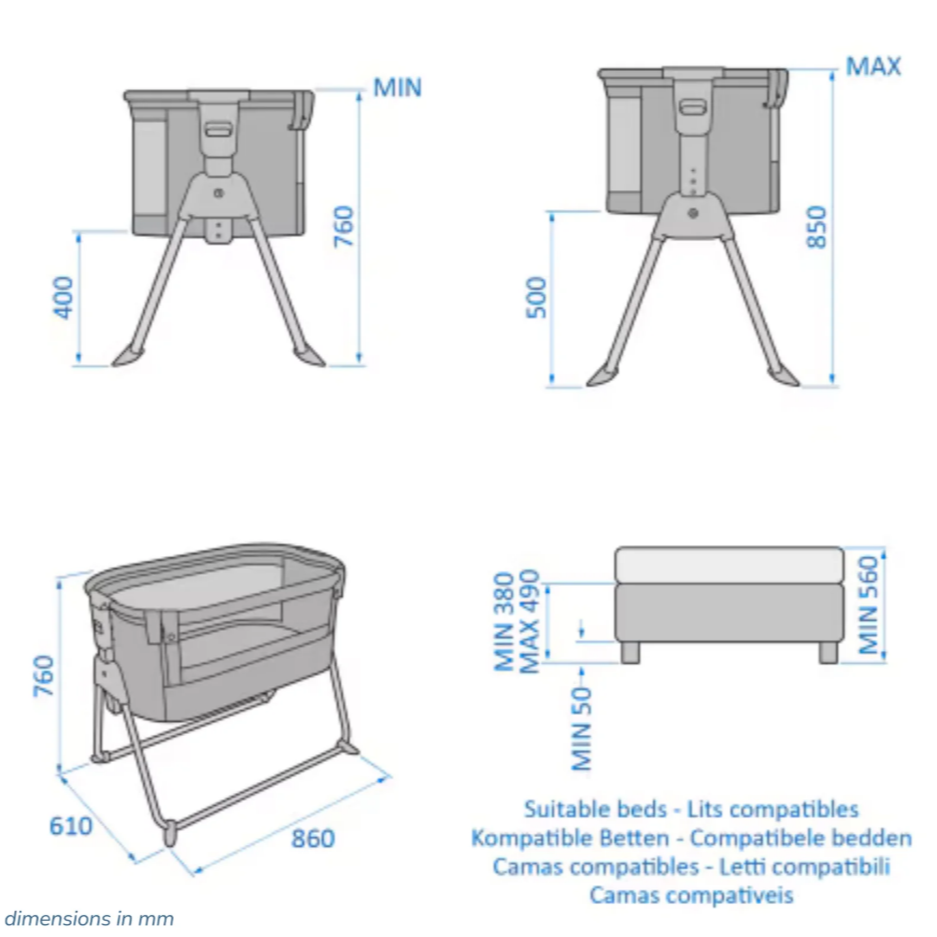 Maxi-Cosi Tori Bedside Crib