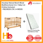 Housbay Natural Beech Wood Multifunctional 4-in-1 Baby Cot (Online Exclusive) - PREORDER: ETA 3-4 WEEKS