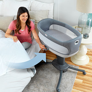 Chicco Close to You Bedside Bassinet - Heather Grey