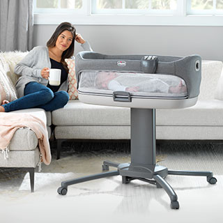 Chicco Close to You Bedside Bassinet - Heather Grey