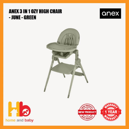 ANEX 3 IN 1 OZY HIGH CHAIR | 3 COLORS (1 Year Warranty)