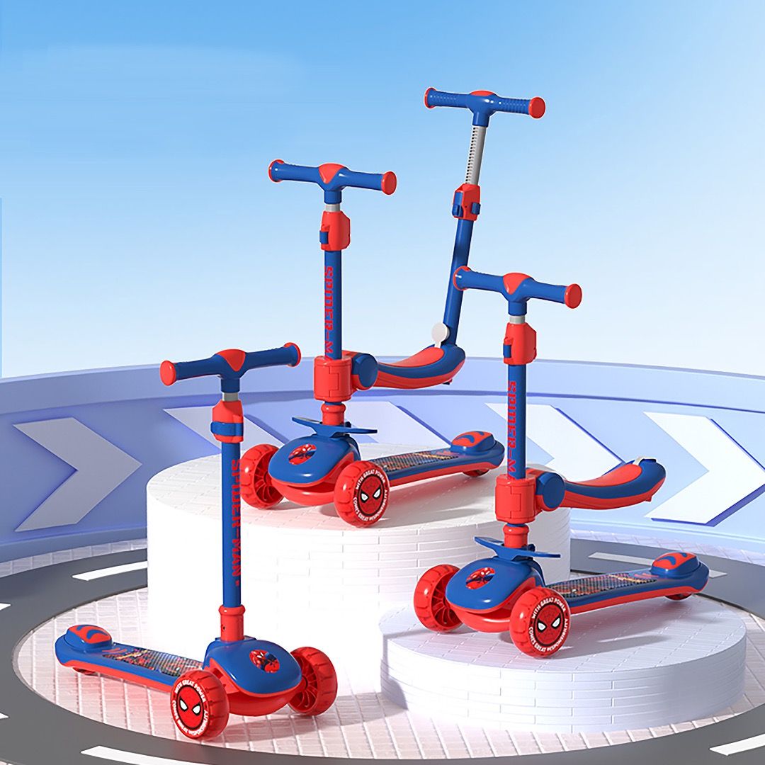 3 In 1 Foldable Scooter - Spiderman