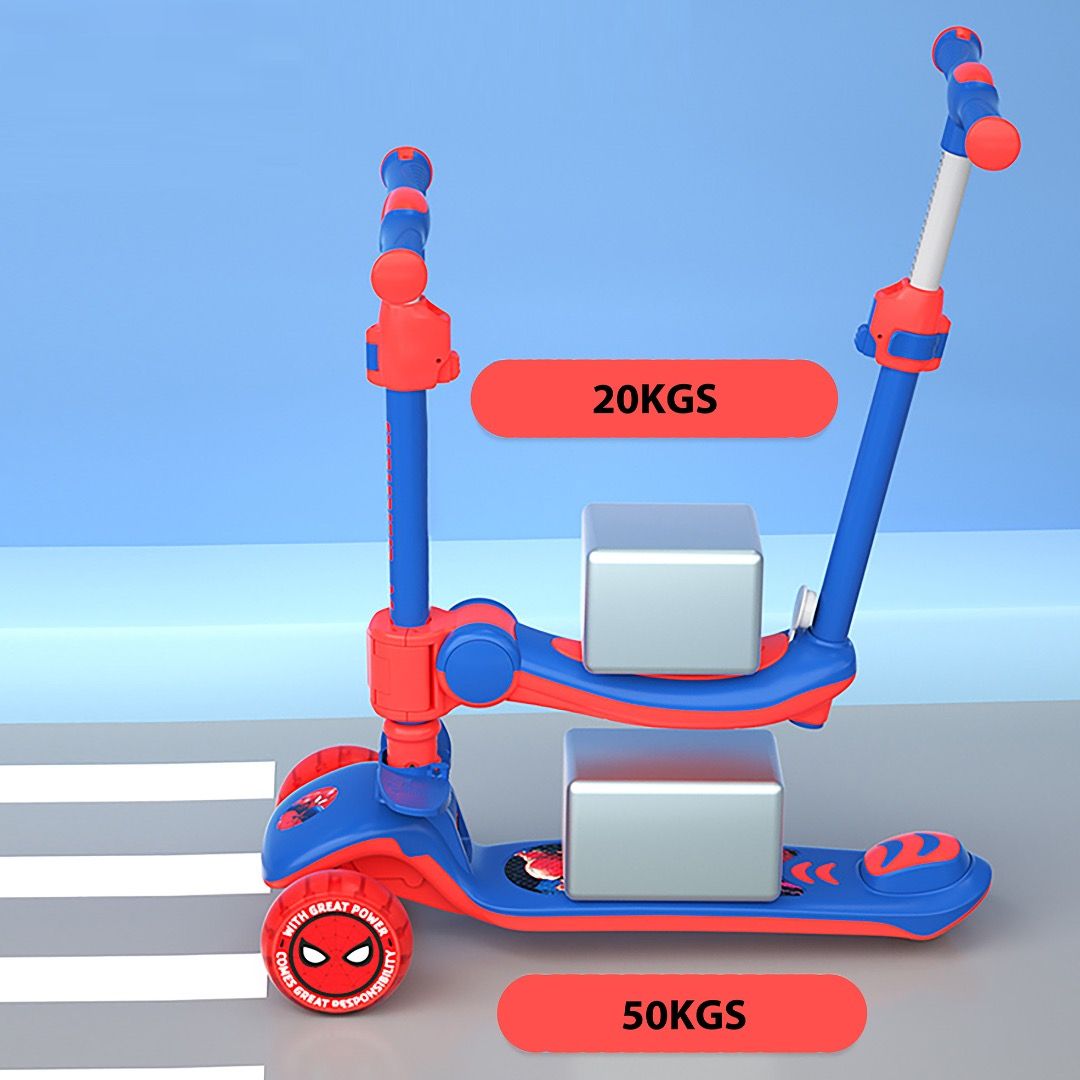 3 In 1 Foldable Scooter - Spiderman