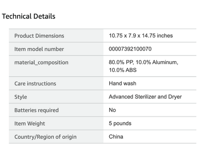 Chicco Steriliser + Dryer