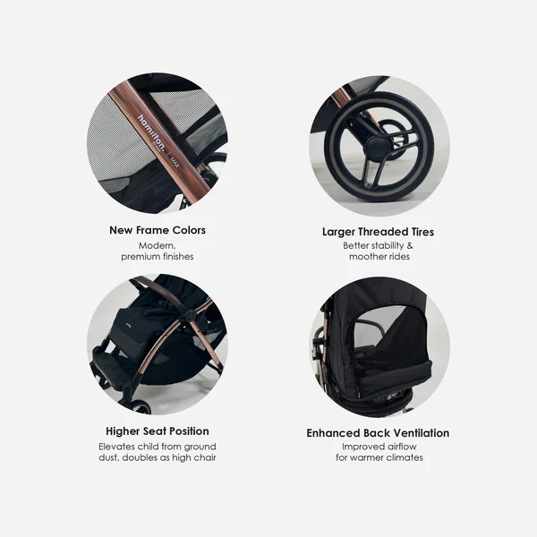 Hamilton Max Stroller - Assorted Colors (2 Years Warranty)