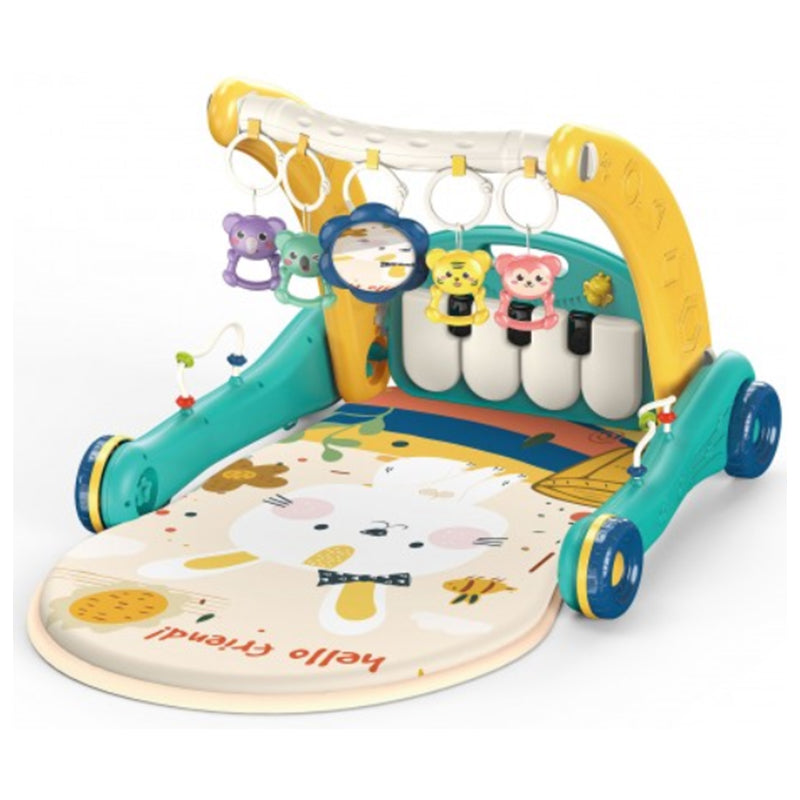 Lucky Baby 2 In 1 Pedal Piano Harps Gym/Walker - Bunny