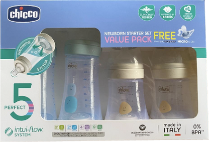Chicco Perfect 5 Feeding Bottle Newborn Value Pack