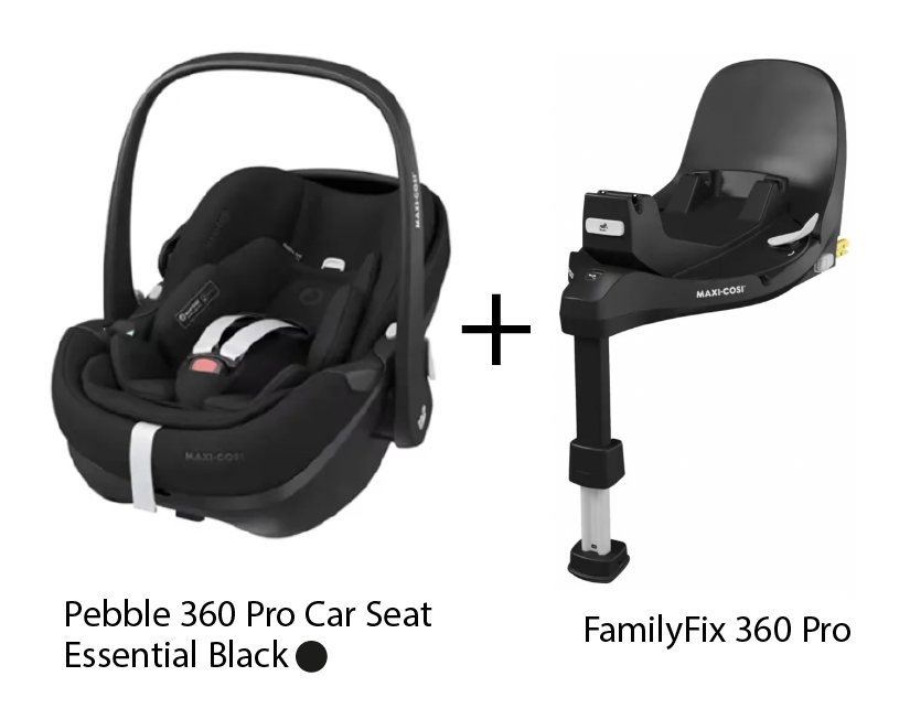 Maxi Cosi Pebble 360 PRO Car Seat & FamilyFix 360 Pro Base Bundle
