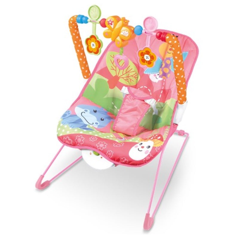 Lucky Baby Deluxe Bouncer - Pink Floral