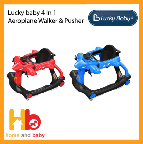 Lucky baby 4 In 1 Aeroplane Walker & Pusher