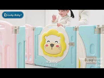 Lucky Baby Smart System Foldable Safety Play Yard - Lion