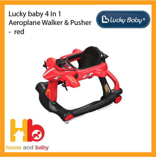 Lucky baby 4 In 1 Aeroplane Walker & Pusher
