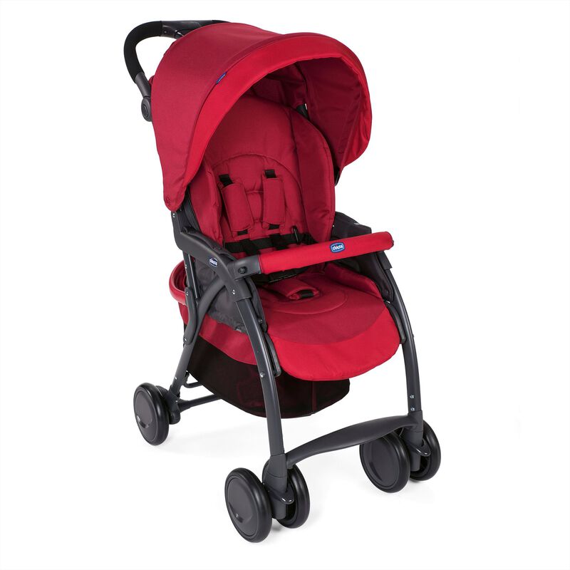 Chicco Simplicity Complete Stroller - India ink/Scarlet/Red
