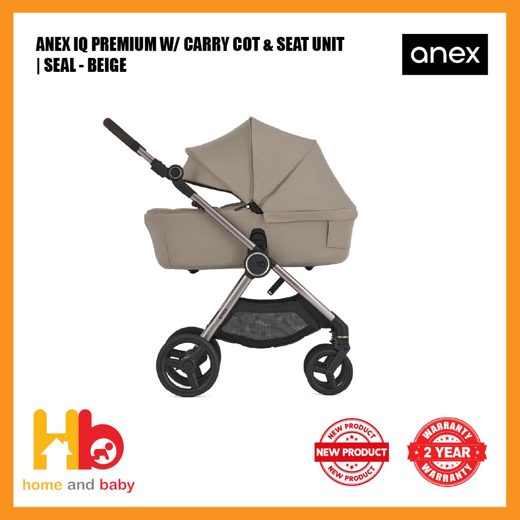 ANEX IQ PREMIUM W/ CARRY COT & SEAT UNIT | 3 COLORS (2 Years Warranty)