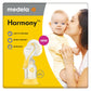 MEDELA Harmony Flex Manual Breast Pump | 2-Phase Expression, PersonalFit Flex Shields, Lightweight Portable