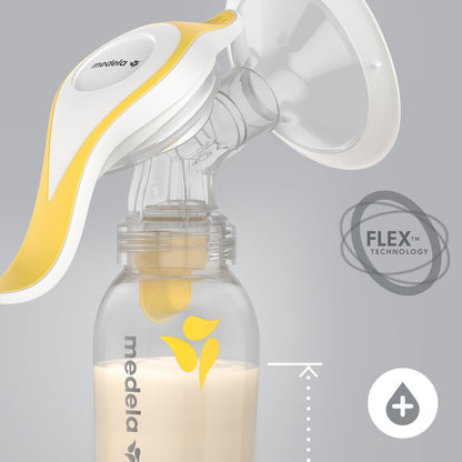 MEDELA Harmony Flex Manual Breast Pump | 2-Phase Expression, PersonalFit Flex Shields, Lightweight Portable